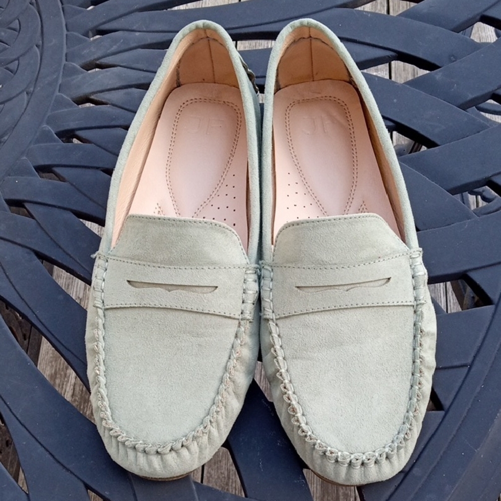 JustFab Seafoam Green Slip On Loafers